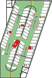 Turfschip parkeergarage verdieping GROEN